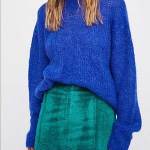 Free people emerald mini skirt